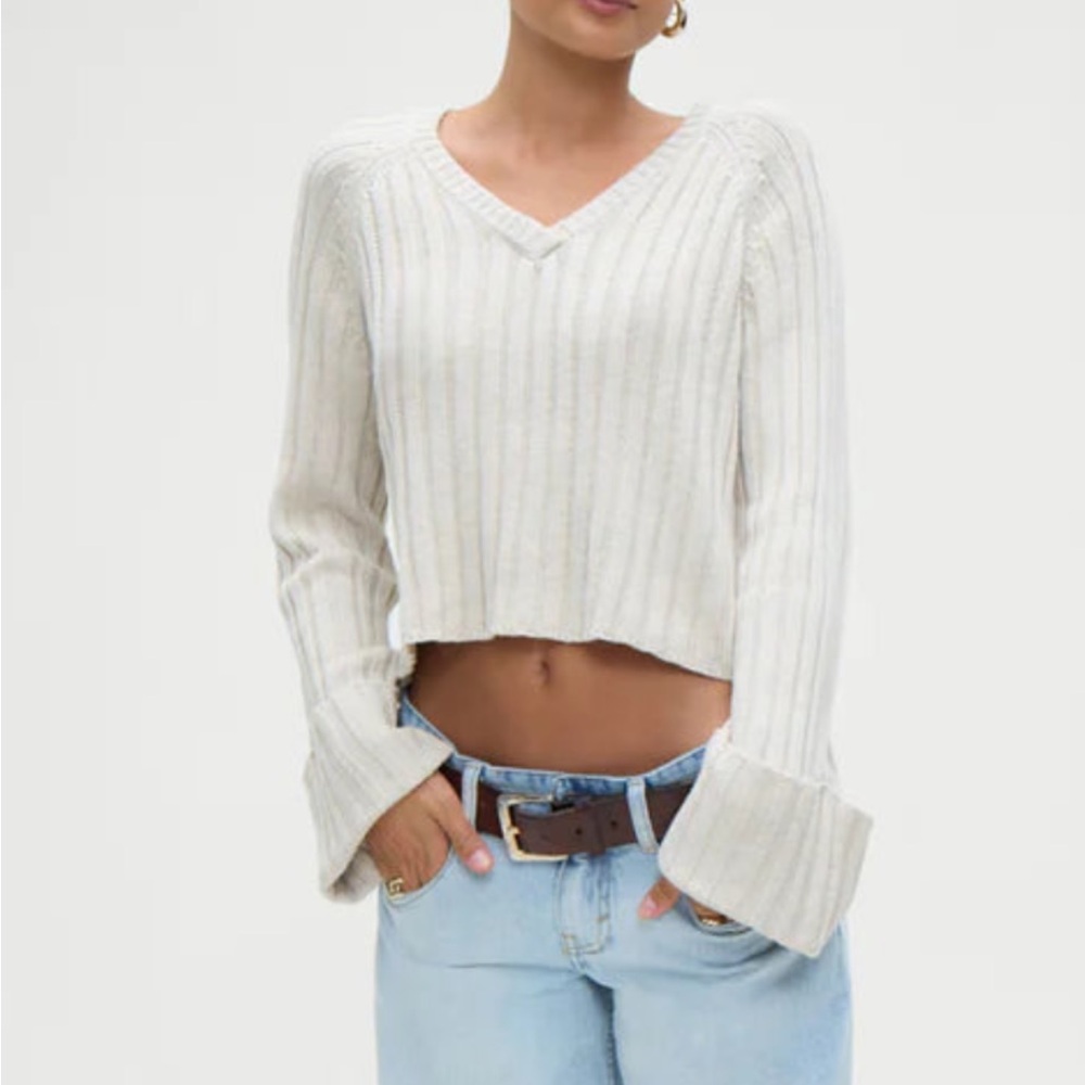 Frankie’s bikinis ashton knit sweater! new with tags, size S